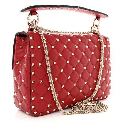 Valentino Garavani Nappa Medium Rockstud Spike Shoulder Bag Rosso Valentino 3 of 12