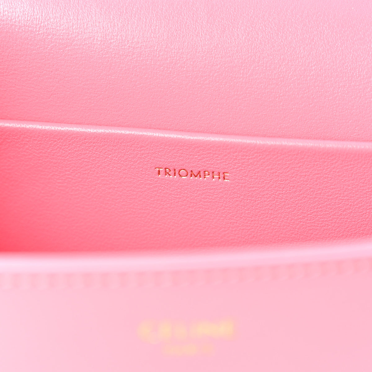 Celine Shiny Calfskin Triomphe Flamingo 7 of 11