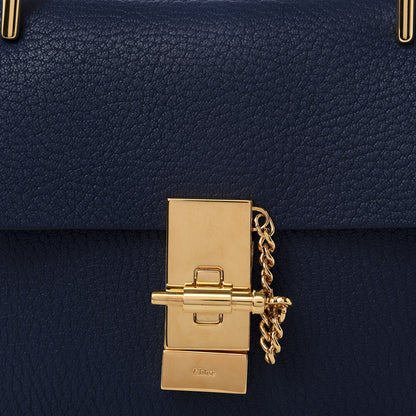 Chloe Grained Lambskin Mini Drew Shoulder Bag Royal Navy 8 of 8