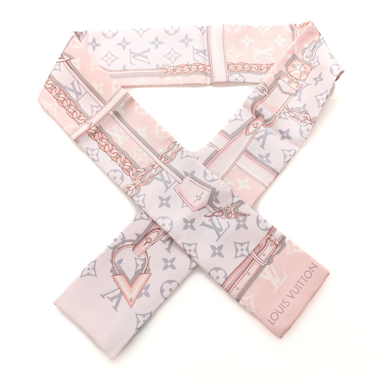 Silk Monogram Confidential Bandeau Light Pink