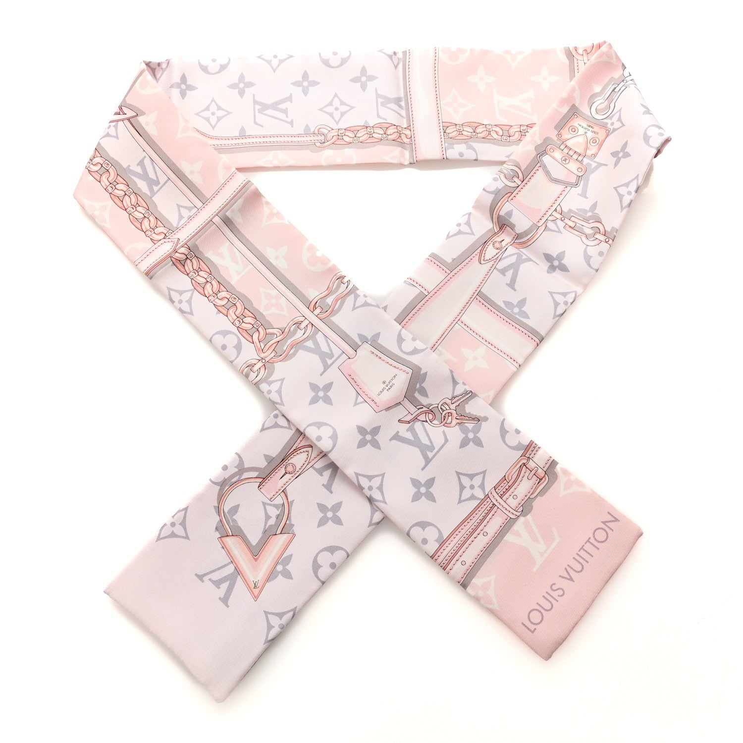 Louis Vuitton Silk Monogram Confidential Bandeau Light Pink 1 of 3