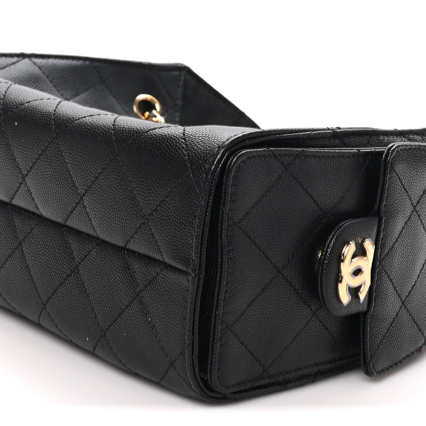 Caviar Quilted Mini Chanel 25 Handbag Black