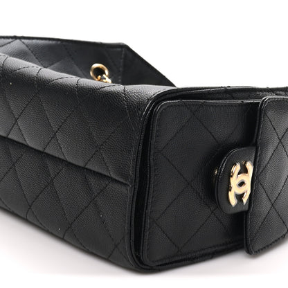 Chanel Caviar Quilted Mini Chanel 25 Handbag Black 9 of 10