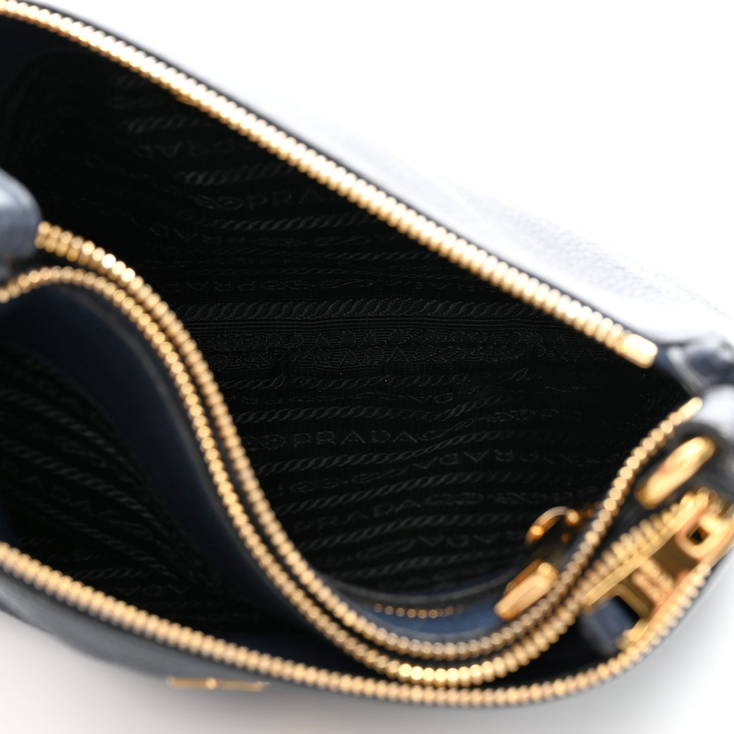 Vitello Phenix Double Zip Crossbody Bag Baltico