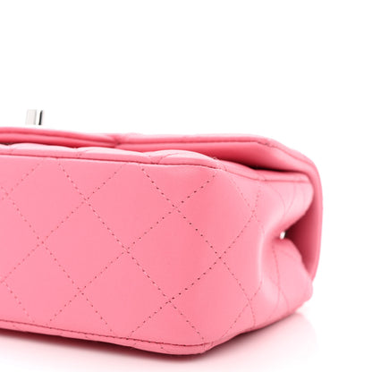 Chanel Lambskin Quilted Mini Rectangular Flap Pink 10 of 11