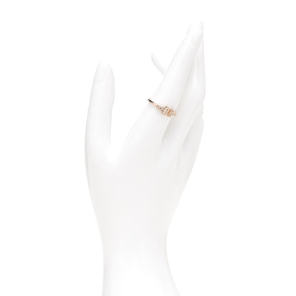 Tiffany 18K Rose Gold Diamond T Wire Ring 56 7.5 2 of 5