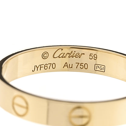 Cartier 18K Yellow Gold 3.5mm LOVE Wedding Band Ring 59 8.75 4 of 5