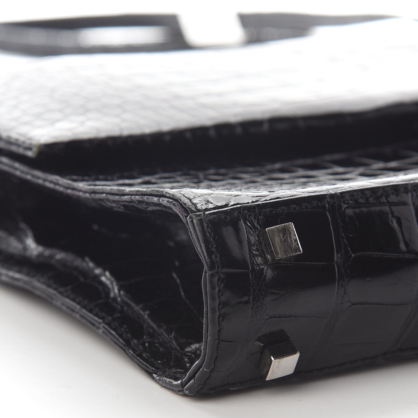 Alligator Shoulder Bag Black