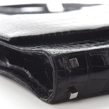 Gucci Alligator Shoulder Bag Black 7 of 10