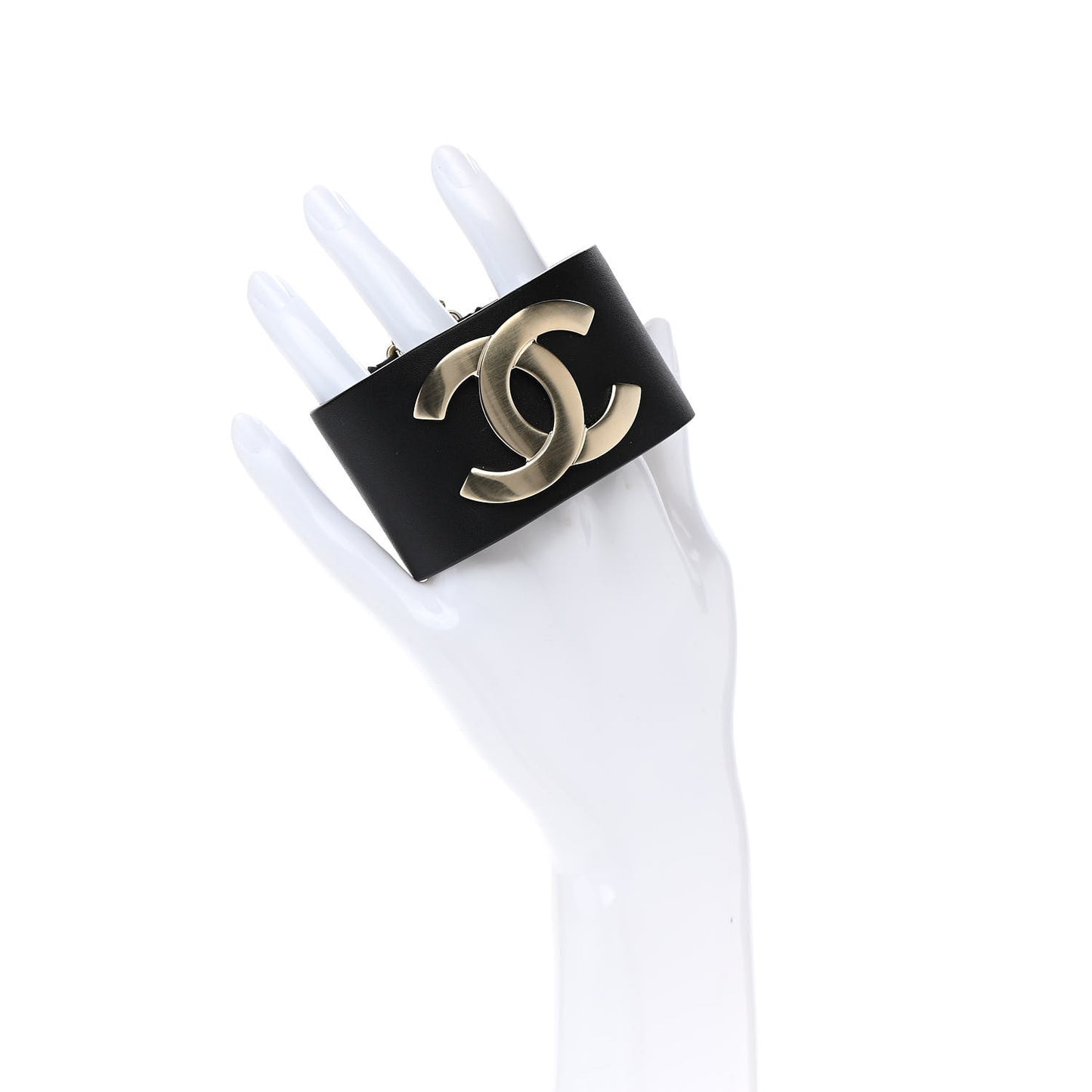 Calfskin CC Wide Cuff M Black
