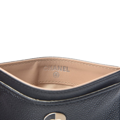 Chanel Calfskin CC Button Card Holder Black 5 of 7