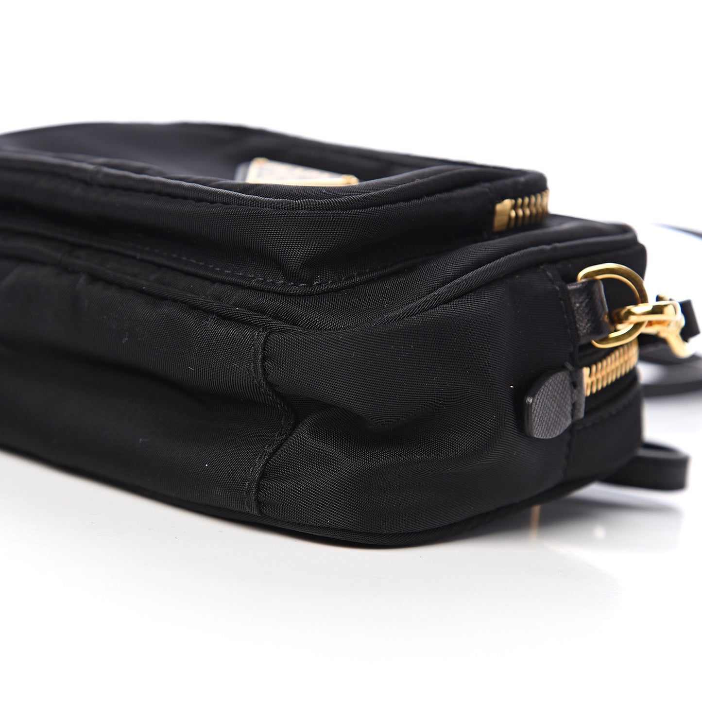 Tessuto Nylon Saffiano Convertible Crossbody Wristlet Black