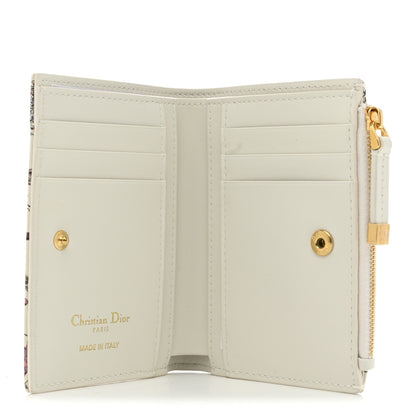 Christian Dior Calfskin Cabinet De Curiosites Print Caro XS Wallet White Multicolor 5 of 7