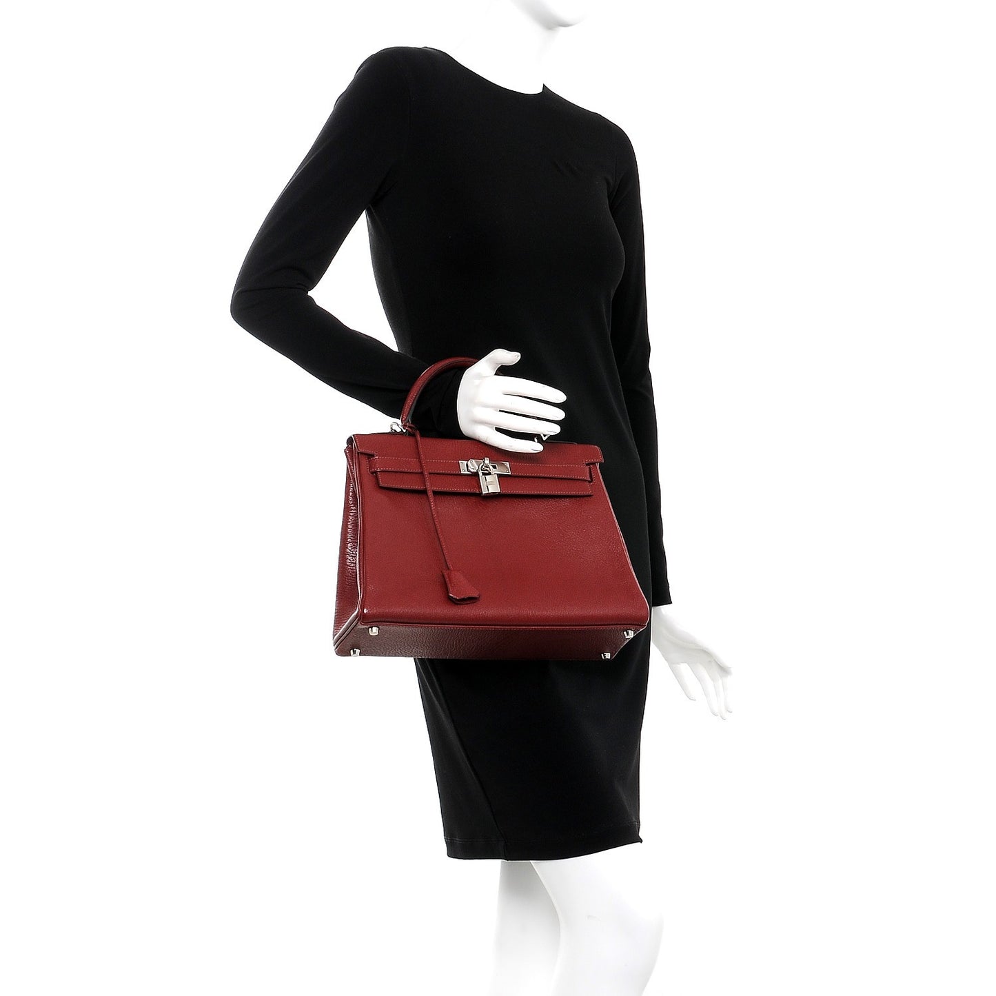 Chevre De Coromandel Kelly Retourne 32 Rouge H