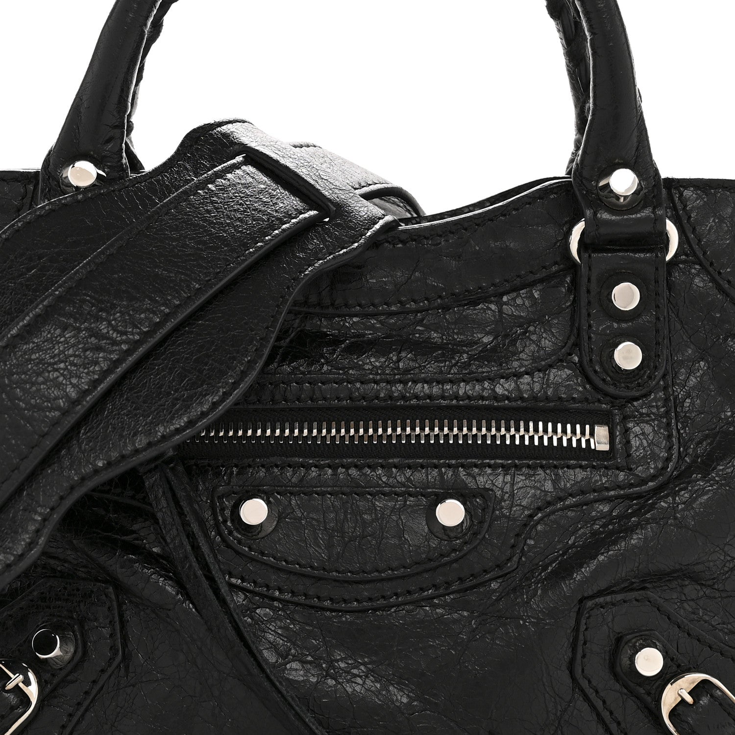 Balenciaga Agneau Classic Silver Hardware Mini City Black 9 of 14