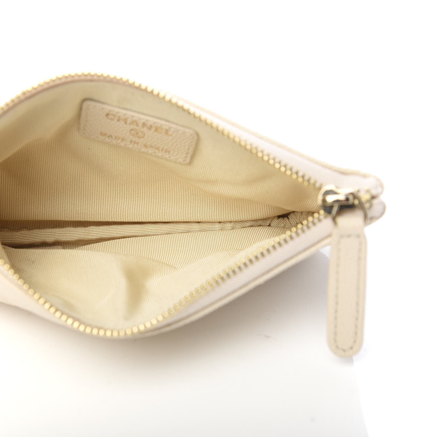 Chanel Caviar Quilted Small Cosmetic Case Light Beige 5 of 8