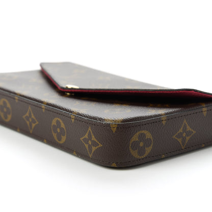 Louis Vuitton Monogram Pochette Felicie Chain Wallet Fuchsia 7 of 10