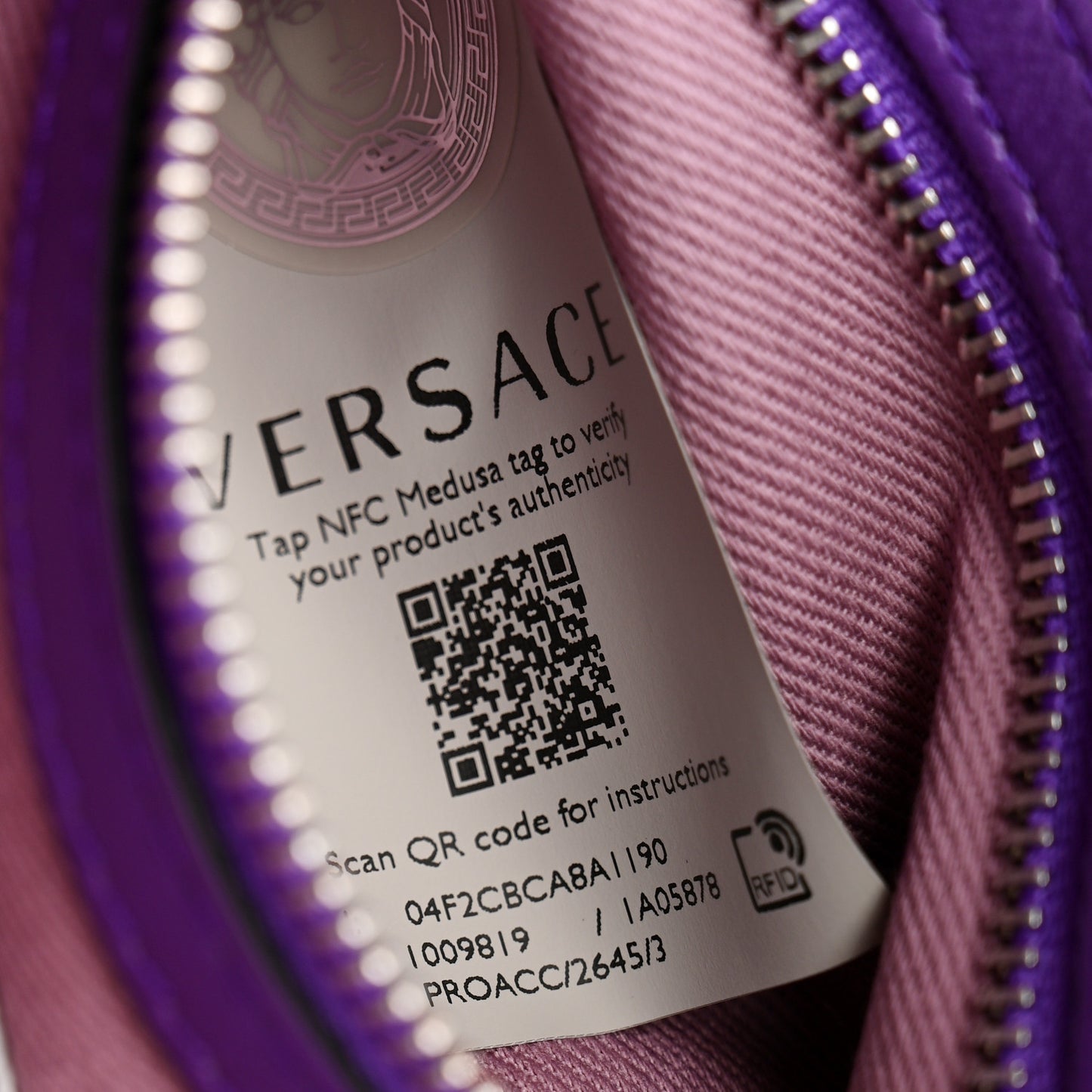 Calfskin Mini Repeat Zip Hobo Purple