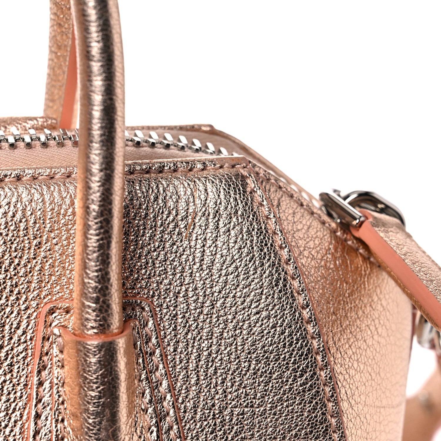 Givenchy Metallic Sugar Goatskin Mini Antigona Light Pink 19 of 21
