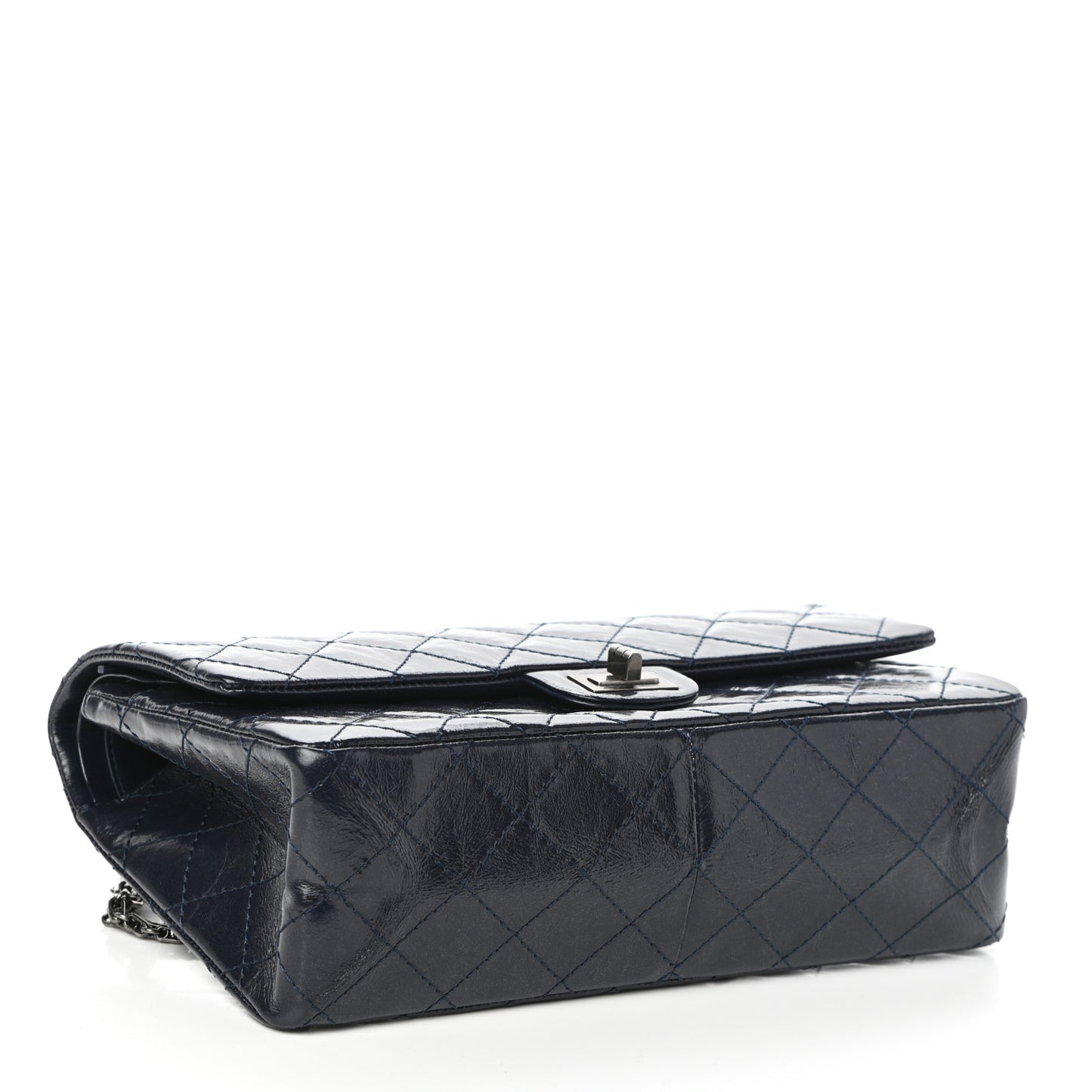 Aged Calfskin Quilted 2.55 Reissue 226 Flap Dark Navy Blue