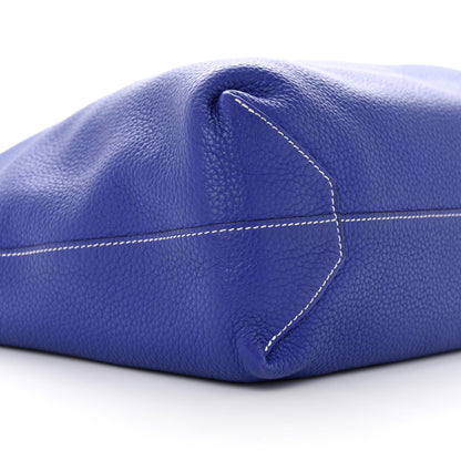 Hermes Taurillon Clemence Double Sens 36 Reversible Tote Graphite Bleu Electrique 8 of 14
