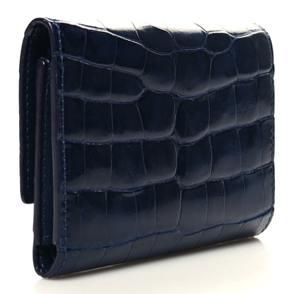 Louis Vuitton Crocodile Capucines Compact Wallet Saphir 3 of 10