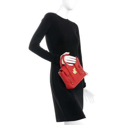 3.1 Phillip Lim 3.1 Textured Calfskin Mini Pashli Satchel Red 3 of 8