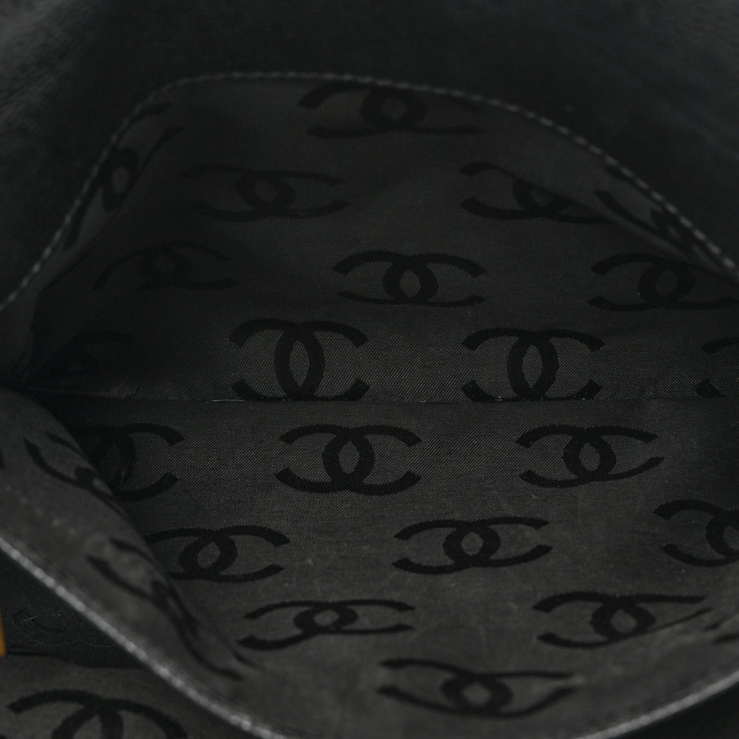 Caviar CC Stitched Small Tote Black