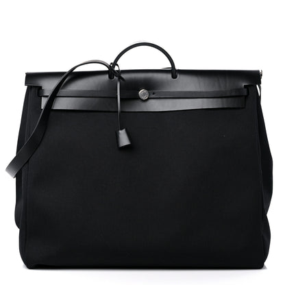 Hermes Toile Vache Hunter Herbag Zip 50 MM Black 2 of 11