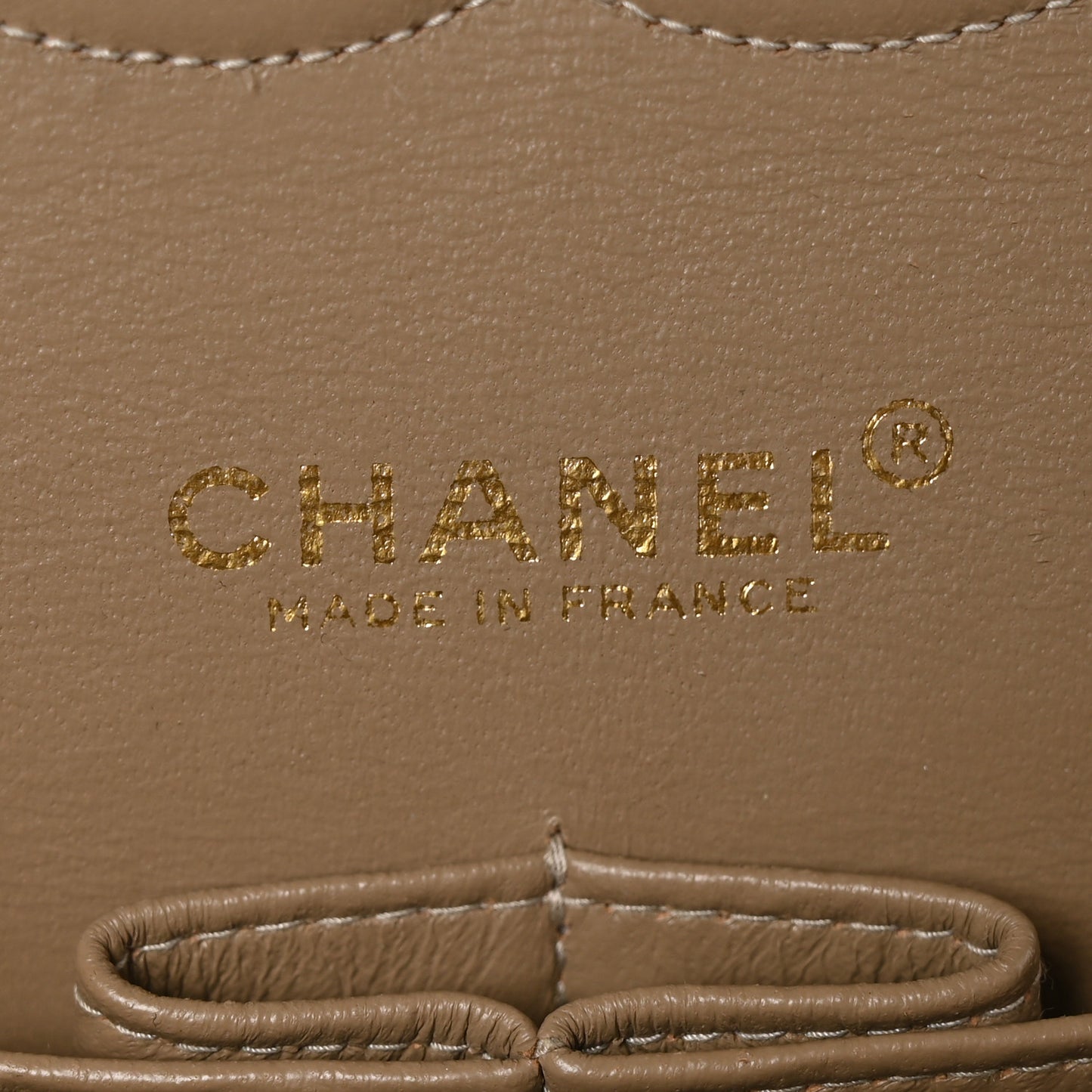 Caviar Quilted Medium Double Flap Dark Beige