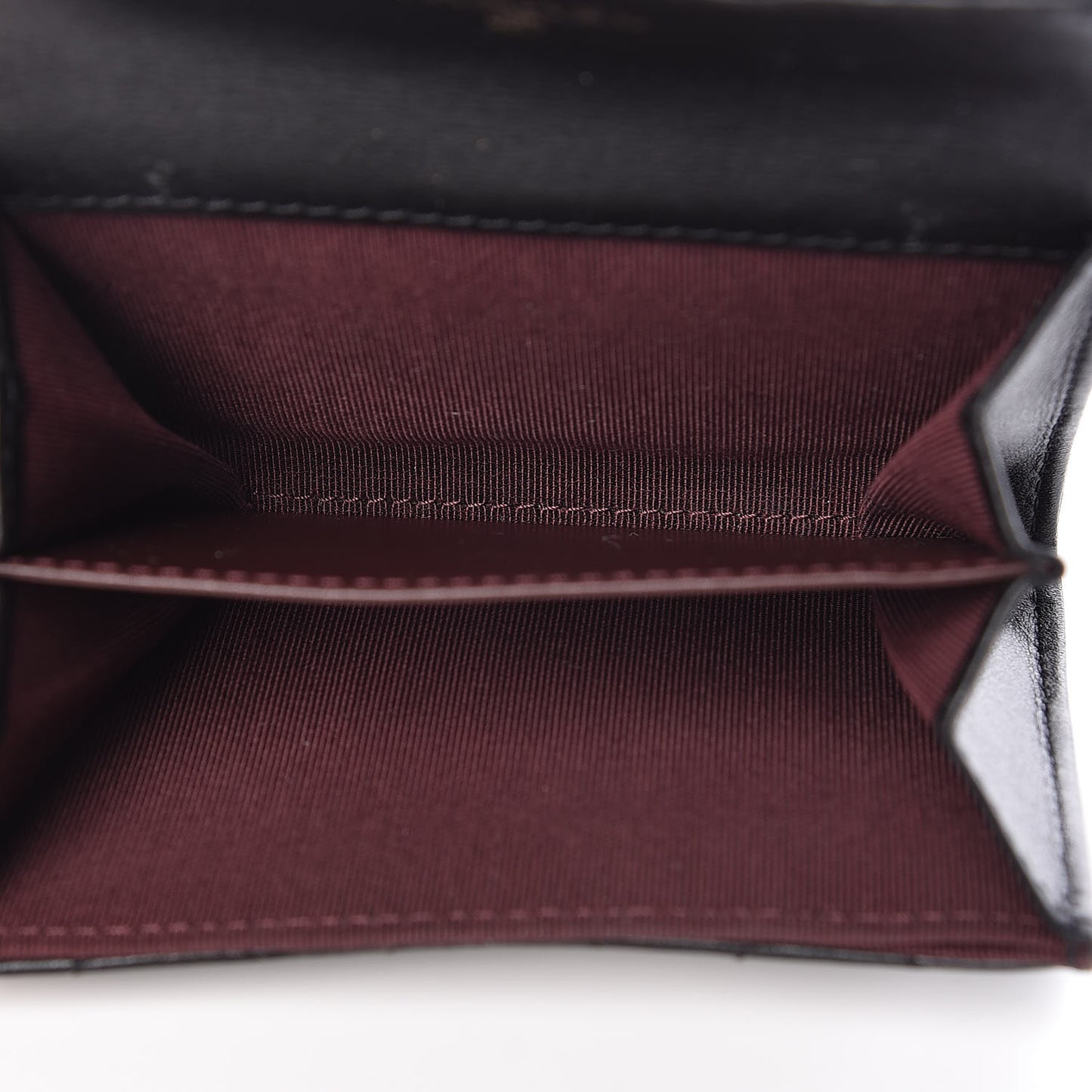 Aged Calfskin Quilted Reissue Flap Card Holder Wallet Black