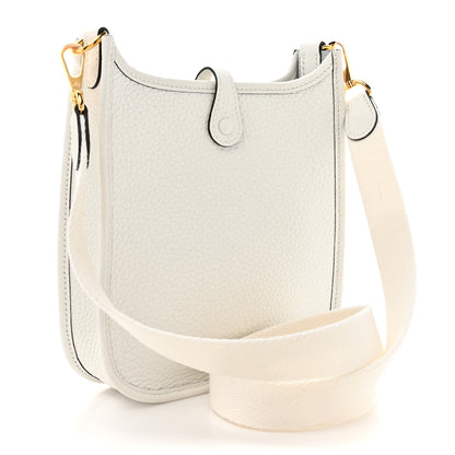 Hermes Taurillon Clemence Amazone Evelyne TPM New White 3 of 11