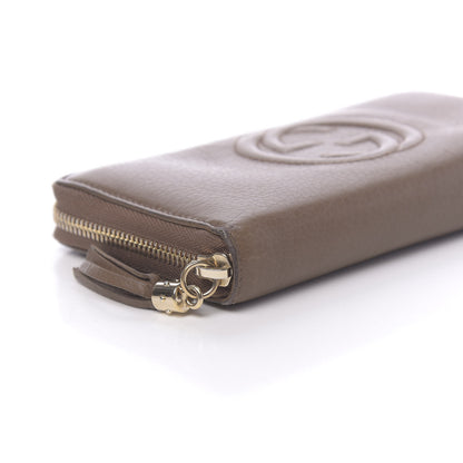 Gucci Pebbled Calfskin Soho Zip Around Wallet Brown 8 of 14