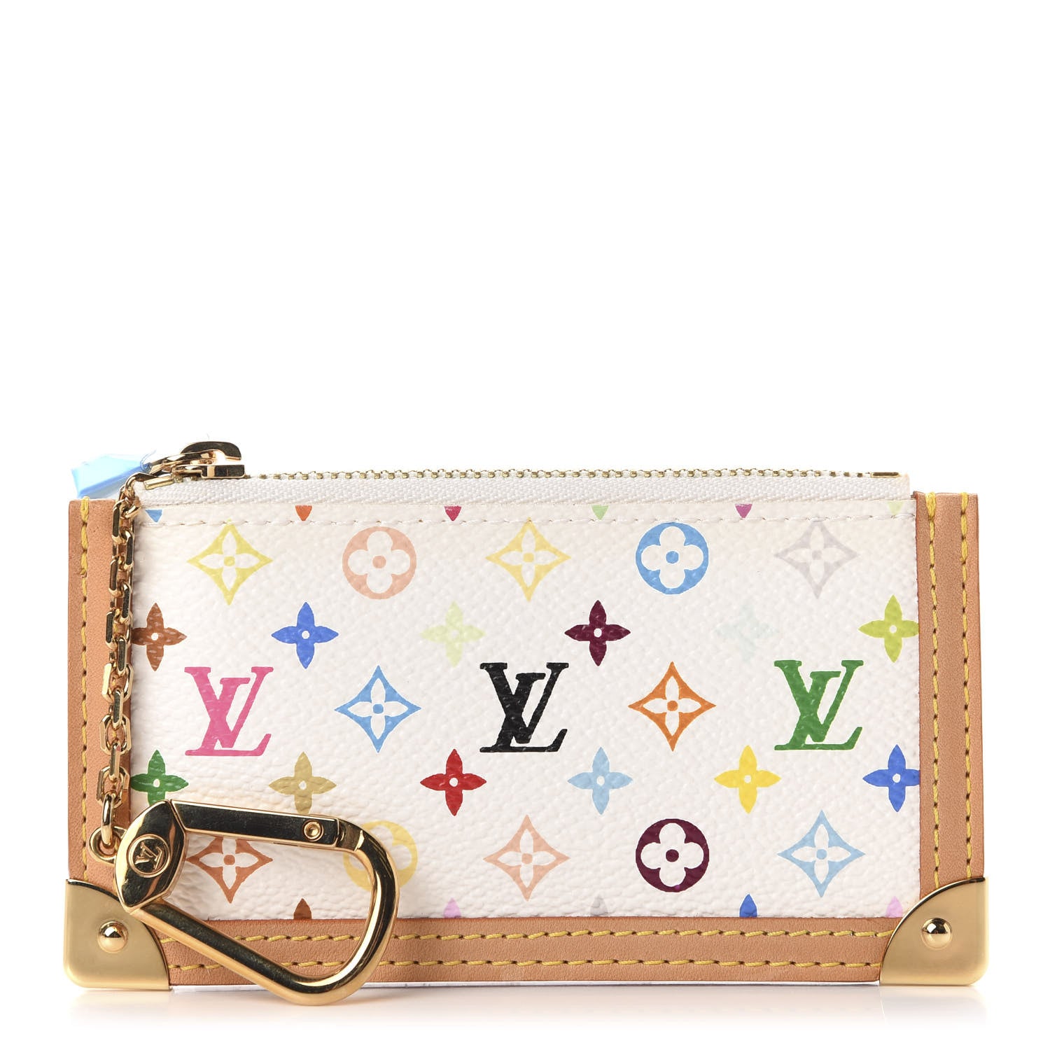 Louis Vuitton Monogram Multicolor Key Pouch White 1 of 6
