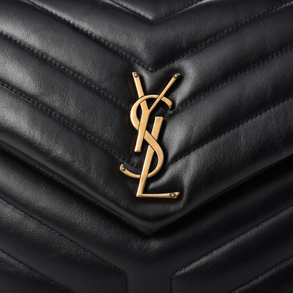 Saint Laurent Calfskin Y Quilted Monogram Medium Loulou Chain Satchel Black 10 of 10