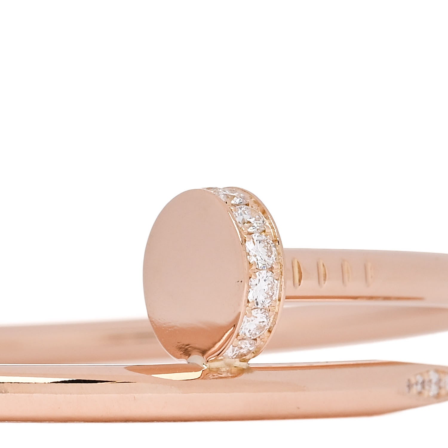 Cartier 18K Pink Gold Diamond Juste Un Clou Bracelet 17 3 of 5