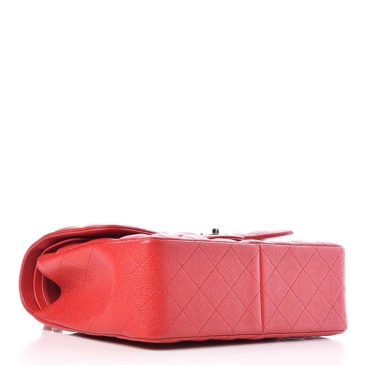 Caviar Quilted Jumbo Double Flap Red