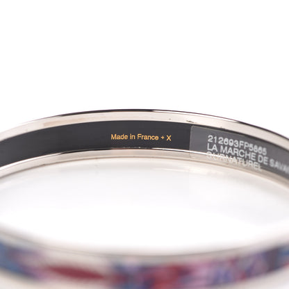 Hermes Enamel Printed Narrow Le Marche De Savana Bracelet 65 Surnaturel 5 of 5