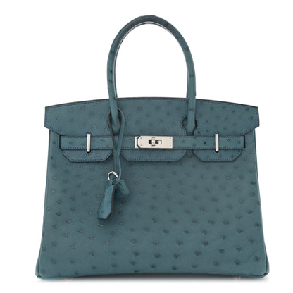 Hermes Ostrich Birkin 30 Cobalt 1 of 12