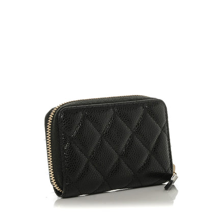 Chanel Caviar Quilted Zip Coin Purse Black 3 of 6
