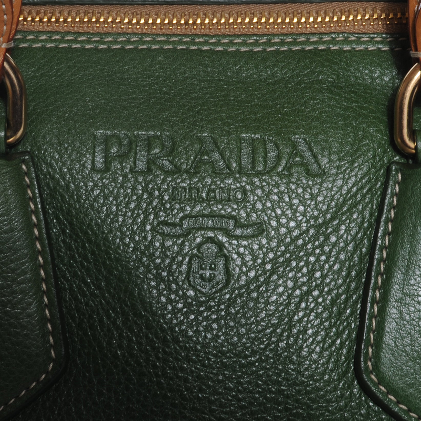 Prada Vitello Caribu Bauletto Larice 5 of 8