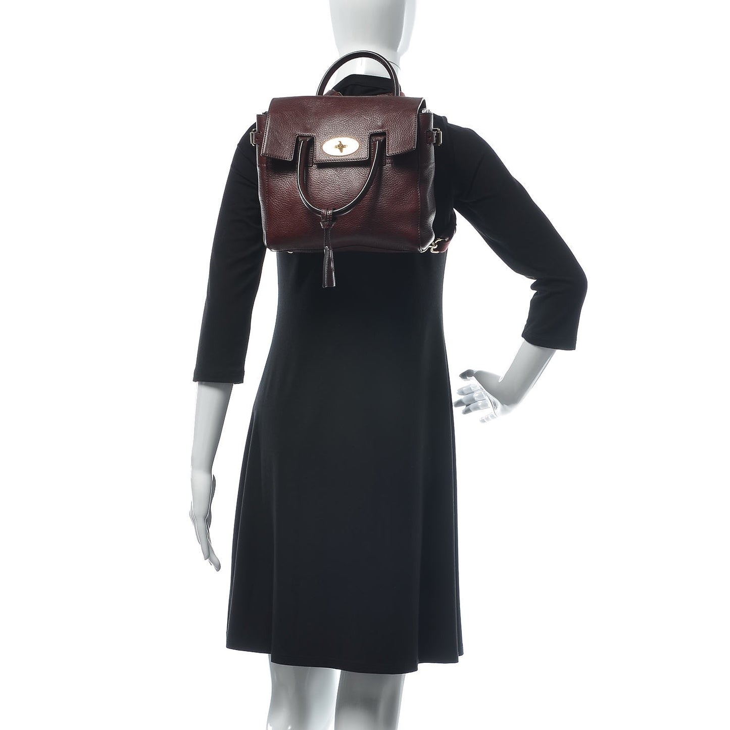 Natural Leather Mini Cara Delevingne Convertible Satchel Oxblood