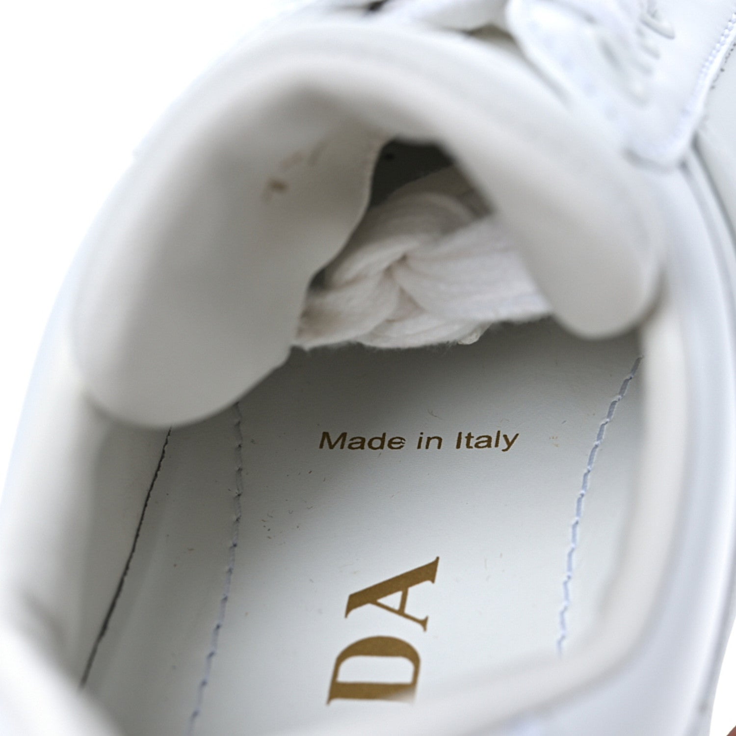 Prada Vitello Rois Triangle Womens Downtown Platform Low Top Sneakers 36.5 White 20 of 28