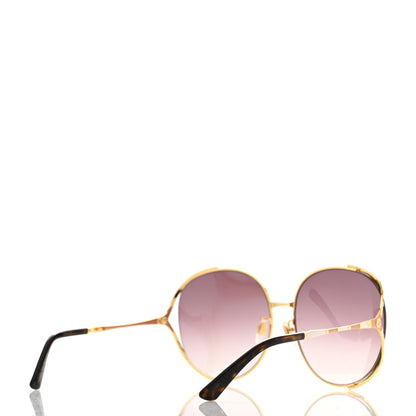 Gucci Metal Round Frame GG0595S Sunglasses Gold Brown 4 of 8