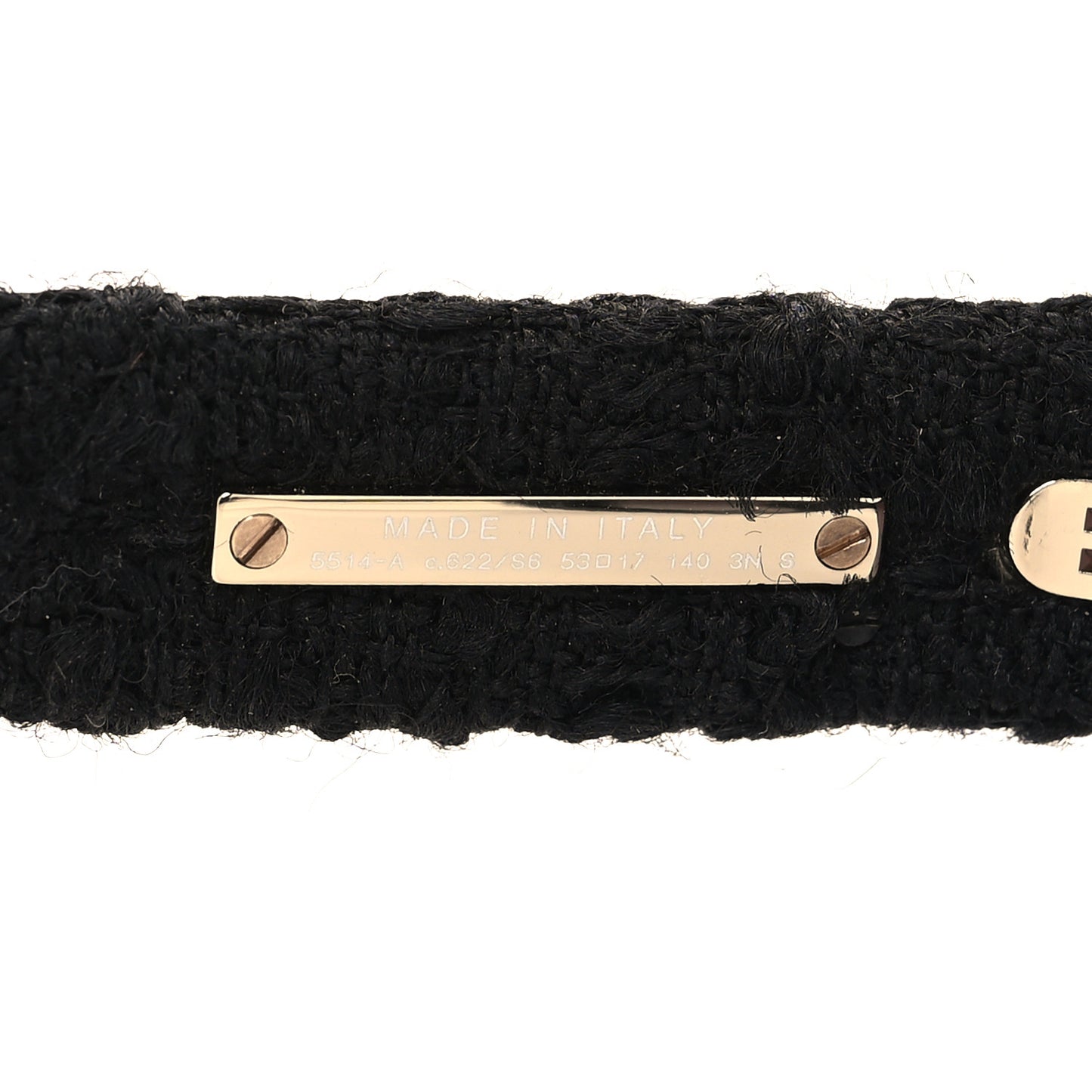 Acetate Tweed Wool CC Rectangle Sunglasses 5514-A Black