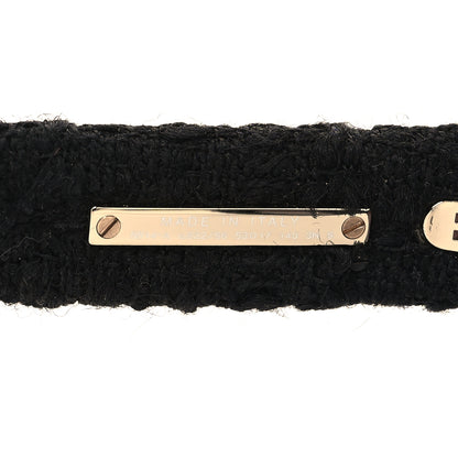 Chanel Acetate Tweed Wool CC Rectangle Sunglasses 5514-A Black 6 of 7