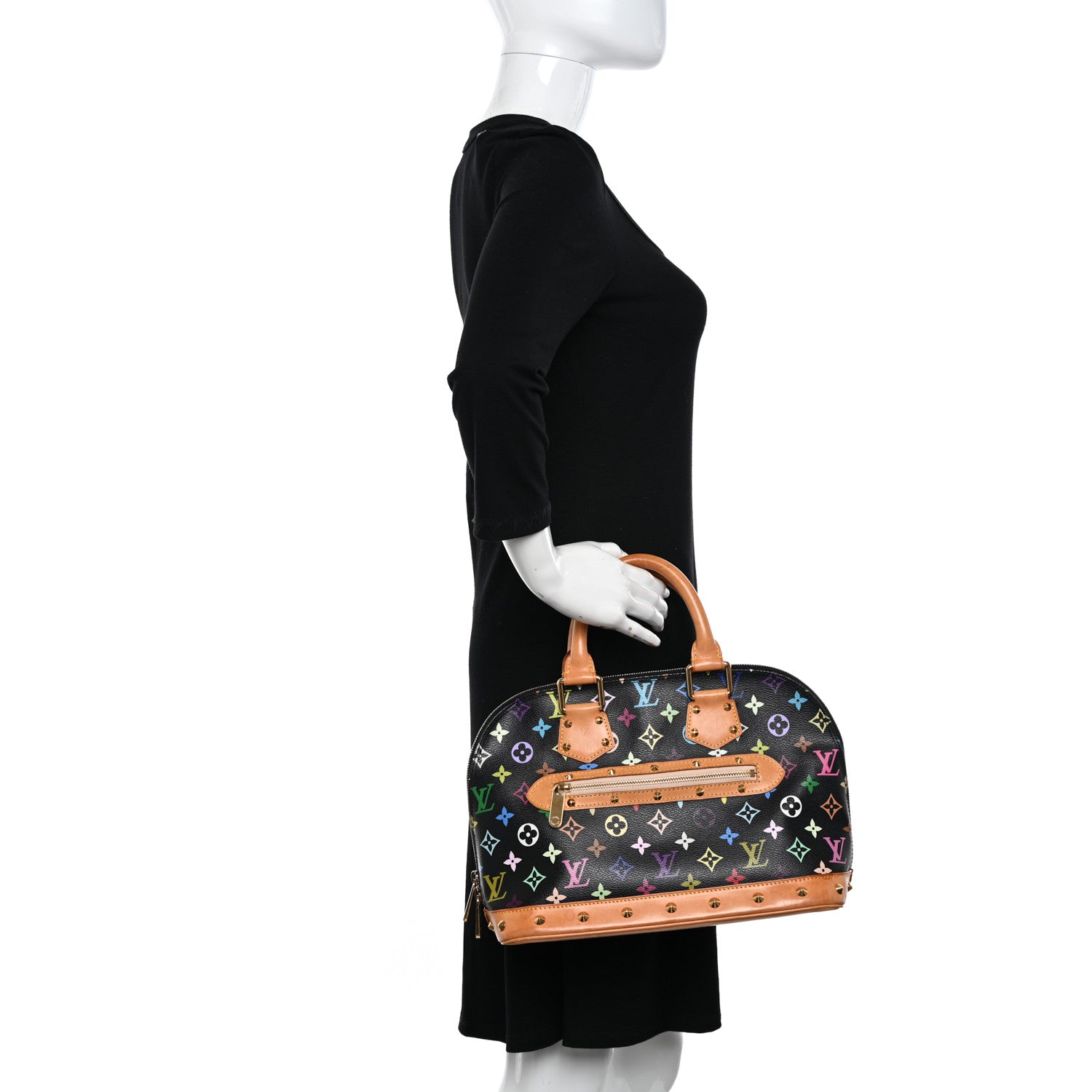 Louis Vuitton Monogram Multicolor Alma Black 2 of 10