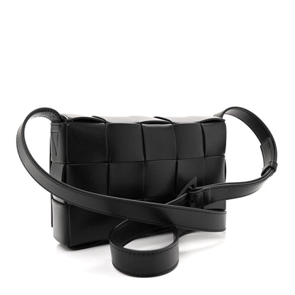 Bottega Veneta Lambskin Maxi Intrecciato Cassette Crossbody Bag Black 3 of 10