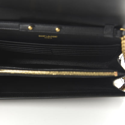 Saint Laurent Patent Monogram Chain Wallet Tortoiseshell 5 of 9