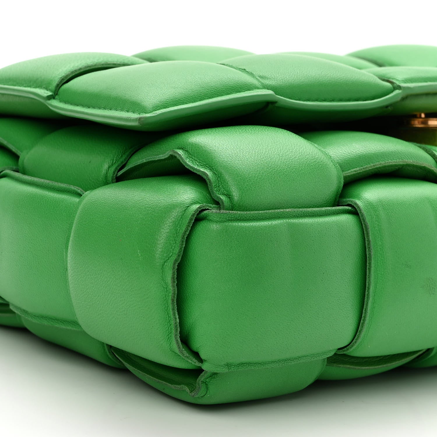 Bottega Veneta Lambskin Maxi Intreccio Padded Chain Cassette Crossbody Bag Parakeet 8 of 12